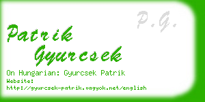 patrik gyurcsek business card